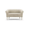 SOFA Pero Beige, Buchenholz Beine, Sofa im skandinavischen Stil - Beige/Buchefarben, Holzwerkstoff (132/70/57cm) - Bettso