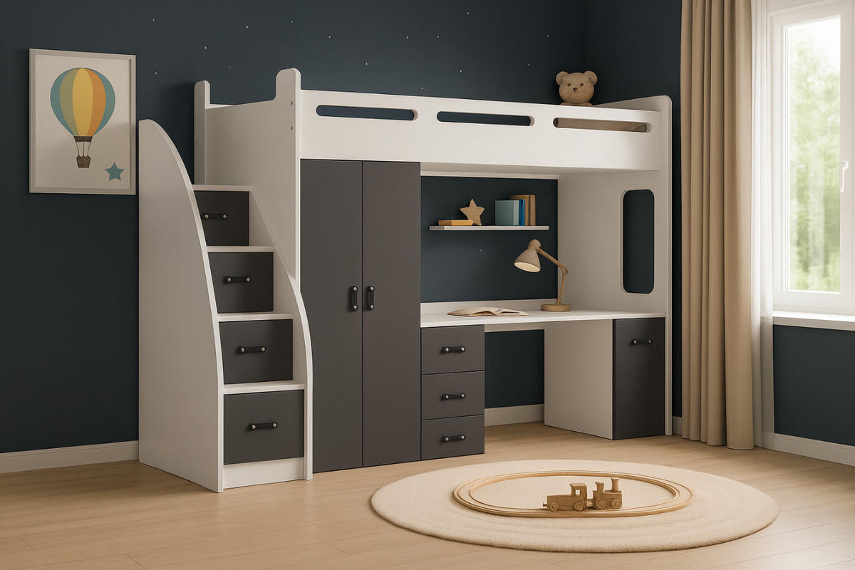 KINDERBETT Zuzia plus grau - Grau, Holzwerkstoff - roe furniture