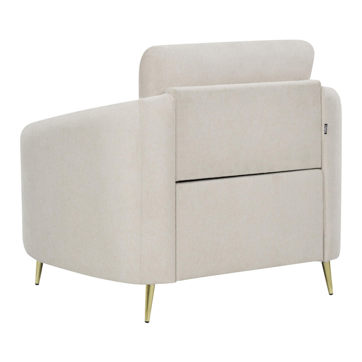 6-SITZER-SOFA SET hellbeige/gold Trosa - Beige/Goldfarben, Textil (86/86/203cm) - Beliani