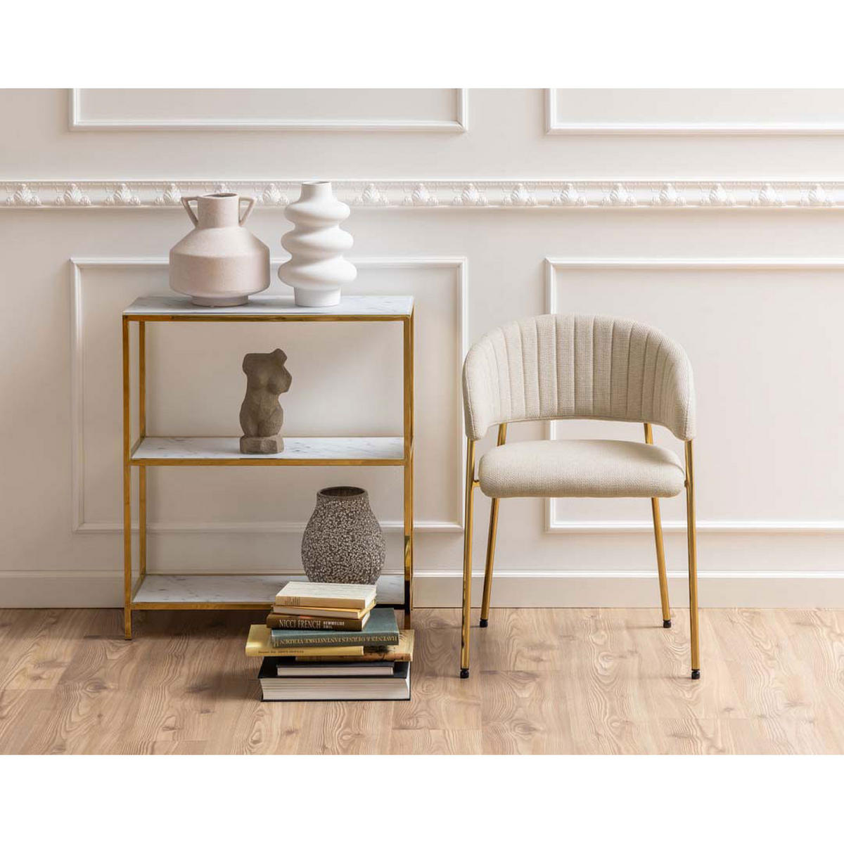 2ER Set ESSZIMMERSTUHL Beige - Beige, Textil (55/78/54cm) - ebuy24