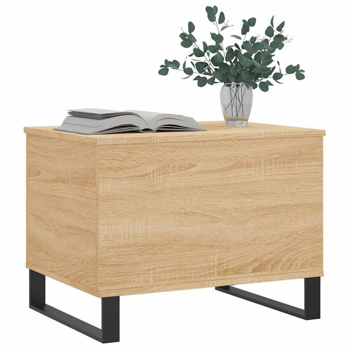 COUCHTISCH 60/44,5/45 cm aus Holzwerkstoff Sonoma-Eiche mit Höhenverstellbarer Tischplatte - Sonoma Eiche, Holz (44.5/60/45cm) - vidaXL
