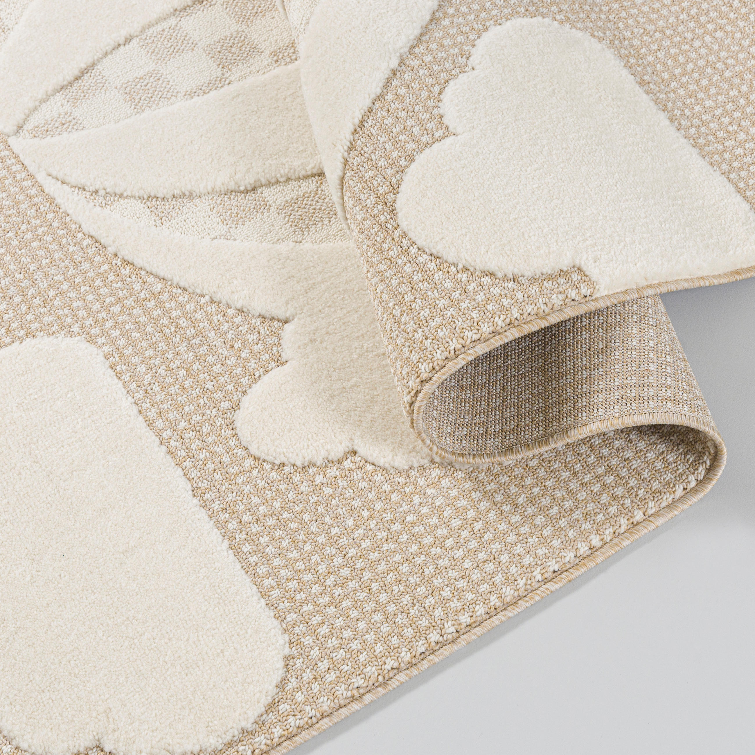 KINDERTEPPICH Beige Ballon - Mittelflor Rechteckig Weich 160 x 230 cm - Beige, Textil (160/230cm) - Mazovia