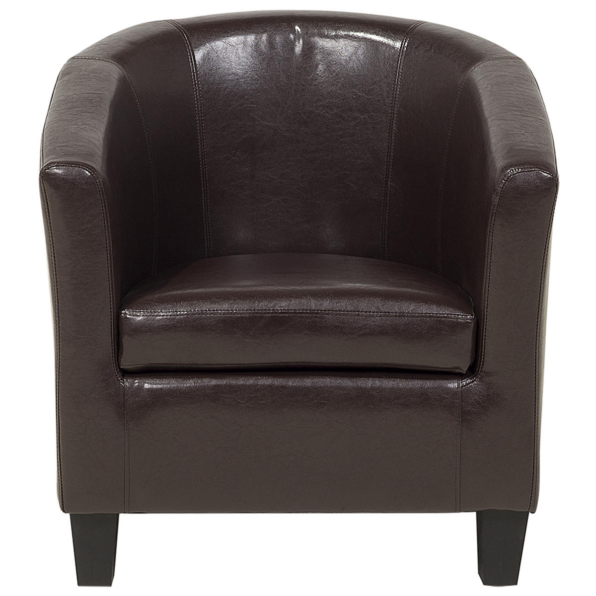 SESSEL Kunstleder Braun Borwick - Braun, Kunststoff/Textil (68/69/58cm) - Beliani