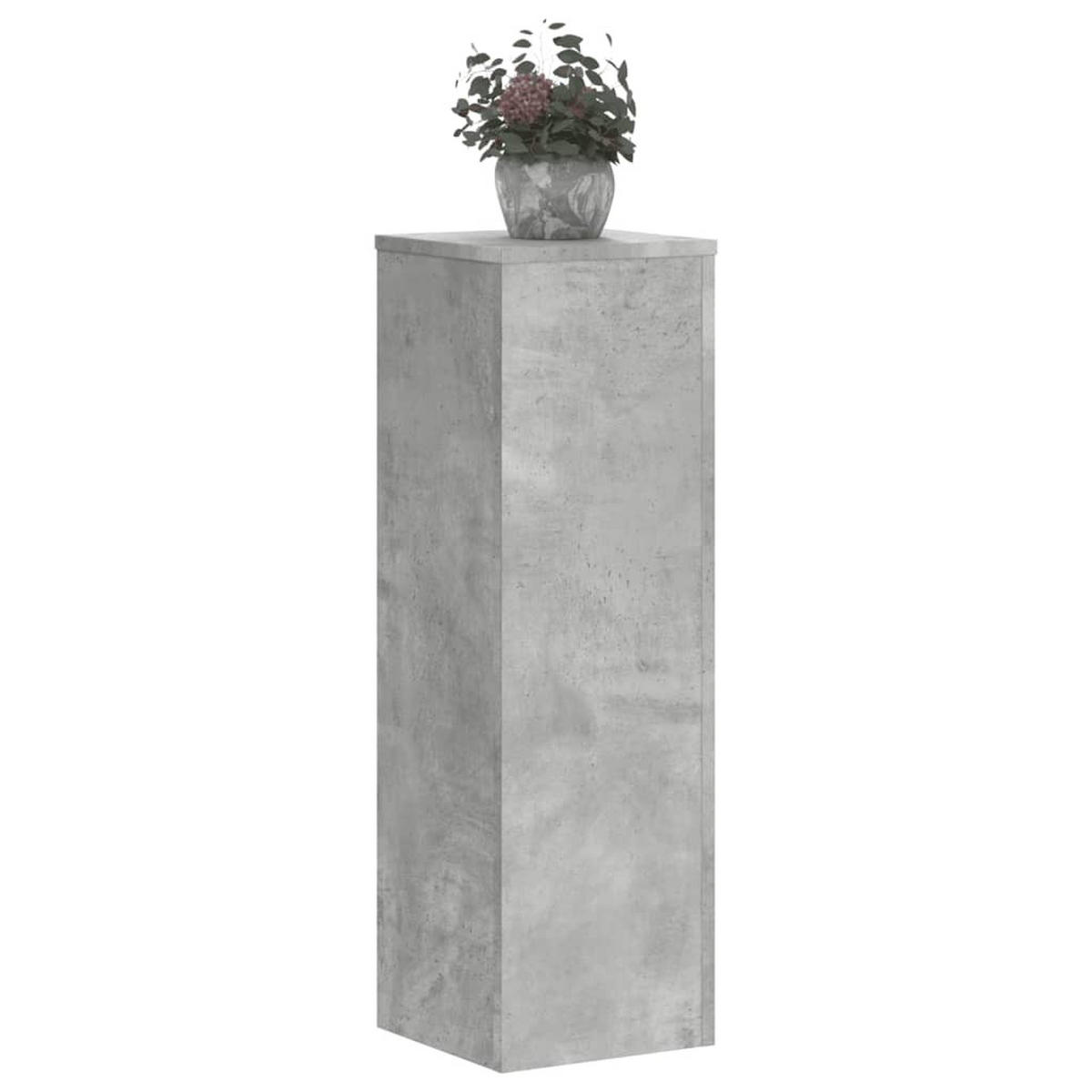 PFLANZENSTÄNDER 2er Set Betongrau 25/25/80 Cm Holzwerkstoff - Grau, Holzwerkstoff (25/80/25cm) - vidaXL