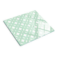 GLASPLATTE 60x52 cm Geometrische Figuren - Grün, Glas (60/0.4/52cm) - TULUP