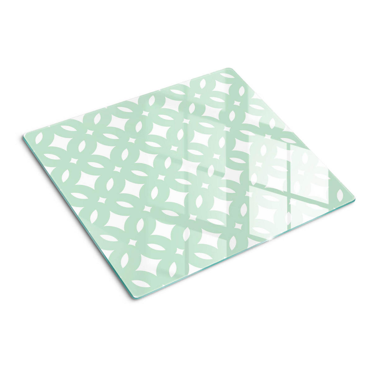 GLASPLATTE 60x52 cm Geometrische Figuren - Grün, Glas (60/0.4/52cm) - TULUP