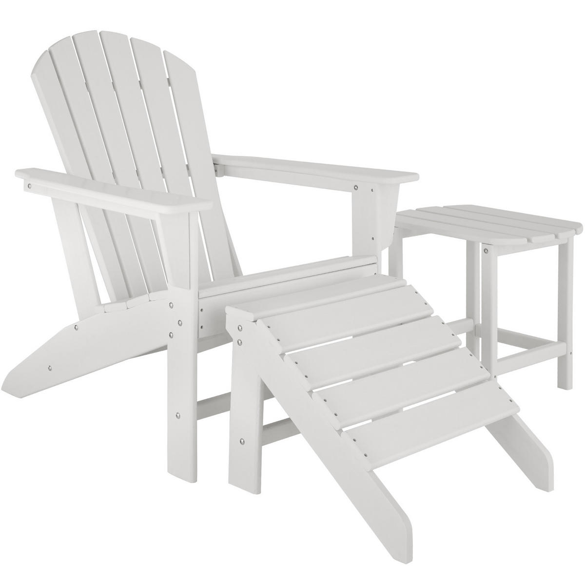 GARTENSTUHL Joan,Belastbarkeit 120 kg, 83 x 79 x 97 cm,weiß/weiß - Weiß, Kunststoff (79/97/83cm) - tectake