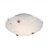 LED DECKENLEUCHTE Glas Weiß INKA - Weiß, Glas (25/25/7.5cm) - Globo Lighting