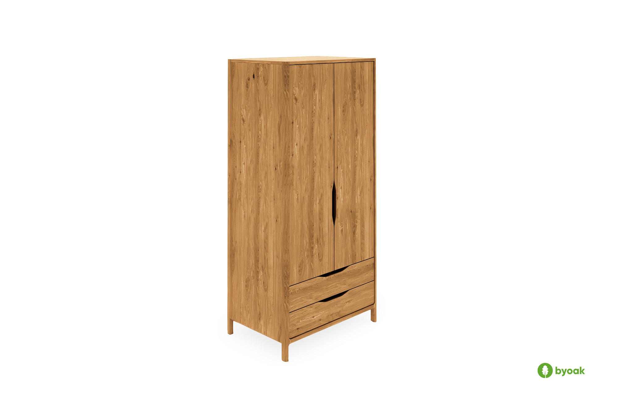 KLEIDERSCHRANK PAUL Wildeiche - Wildeiche, Holz (95/188/60cm) - byoak