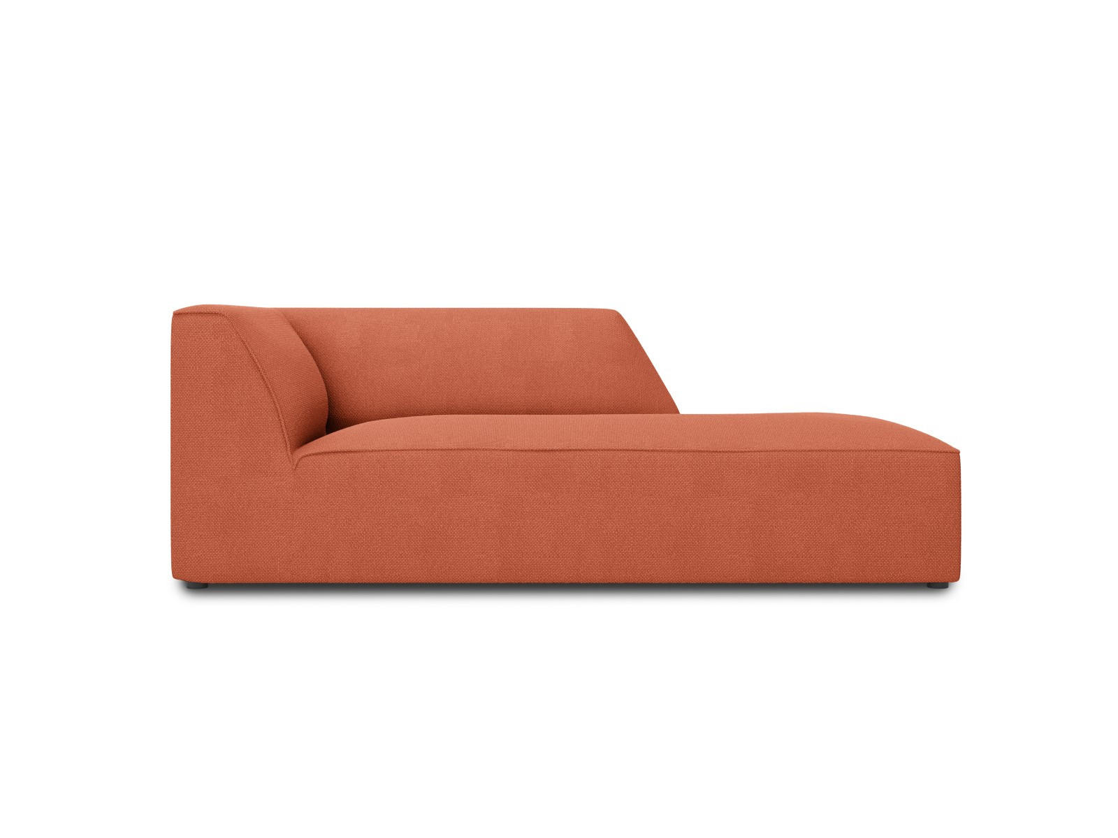 CHAISELONGUE rechts Ruby aus strukturiertem Stoff koralle - Koralle, Textil (93/69/180cm) - Micadoni