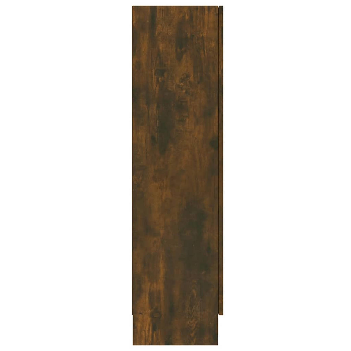 VITRINENSCHRANK mit 3 Fächern, 2 Glastüren 82,5/30,5/115 cm aus Holzwerkstoff Räuchereiche Dekor - Dunkelbraun, Holz (82.5/115/30.5cm) - vidaXL