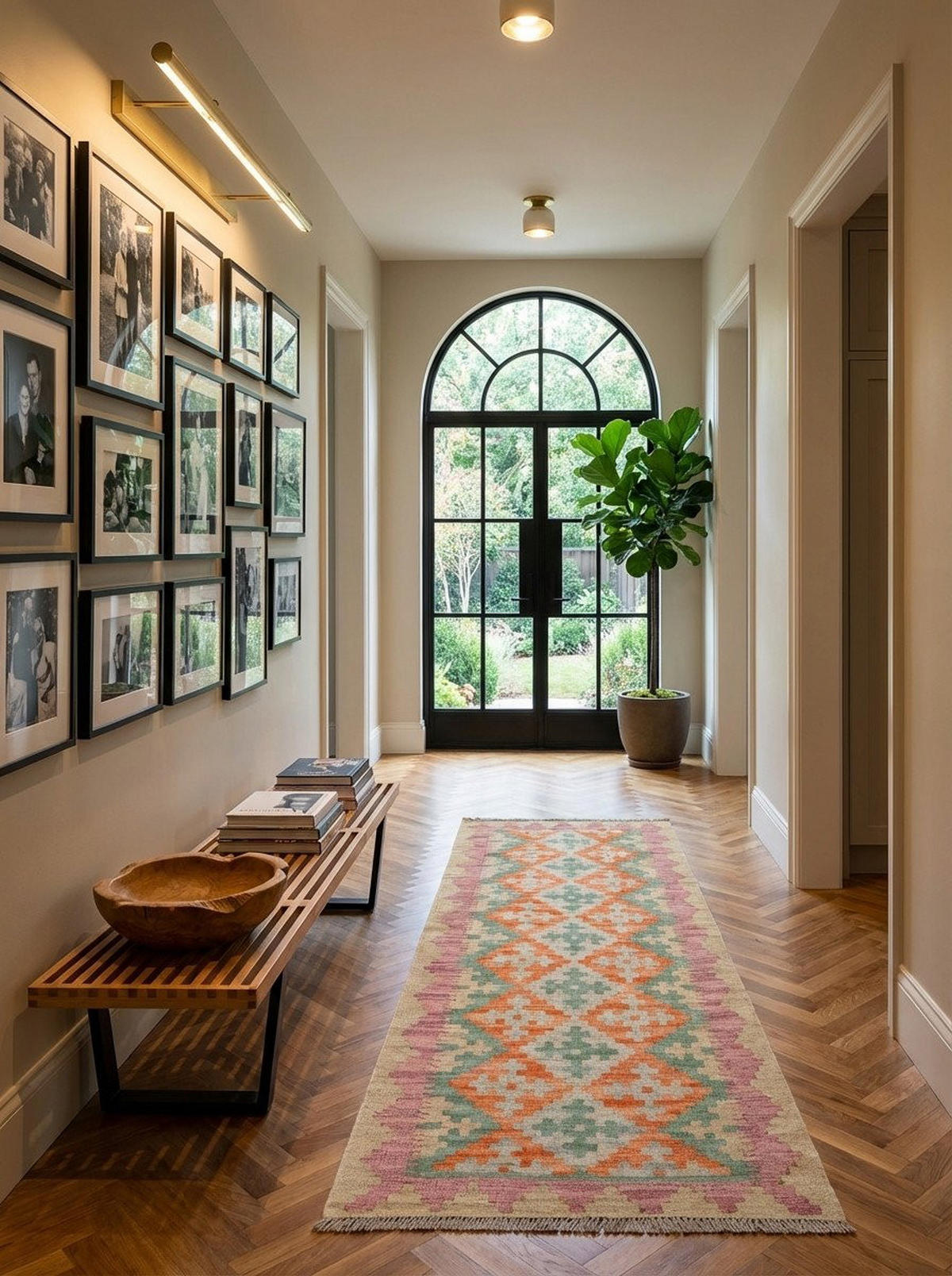 HANDWEBTEPPICH Kelim Gashgai Grün 195/62 cm Schurwolle - Grün, Textil (62/195cm) - Looma