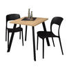 BARTISCH Eirene 70x70x75 schwarz matt/asteiche - Eiche Artisan, Metall (70/70/75cm) - 58aufmkessel