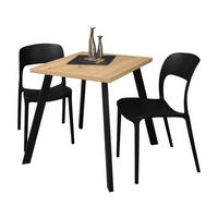 BARTISCH Eirene 70x70x75 schwarz matt/asteiche - Eiche Artisan, Metall (70/70/75cm) - 58aufmkessel