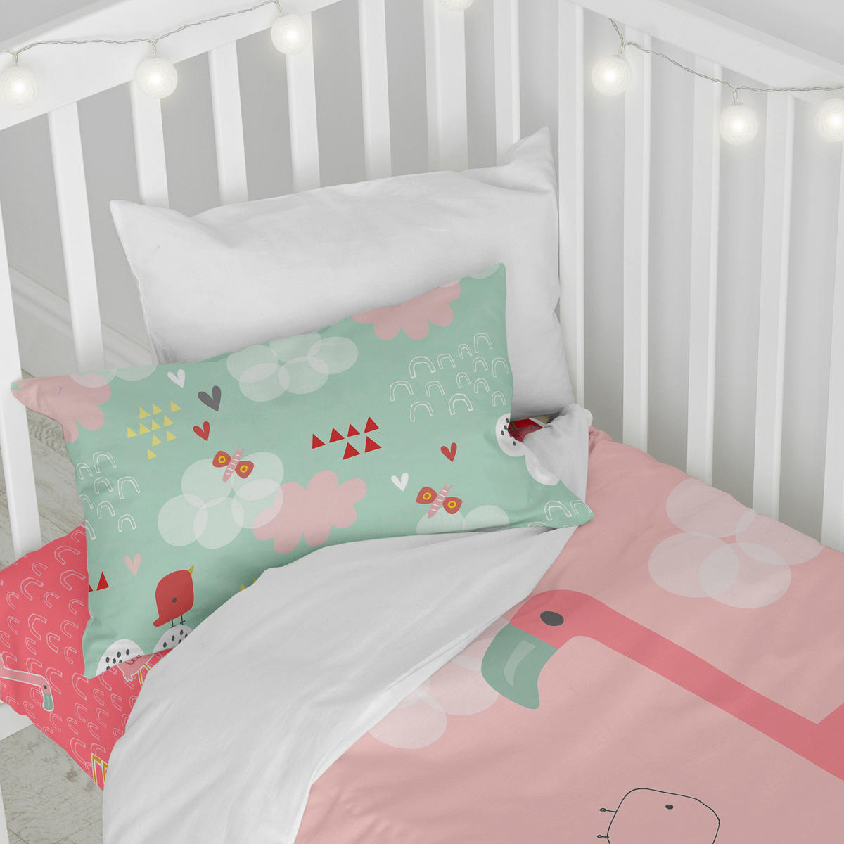 BETTBEZUG 2er-Set teiliges hola 100x120 cm (kinderbett) mehrfarbig - Multicolor, Textil (100/120cm) - Happy Friday