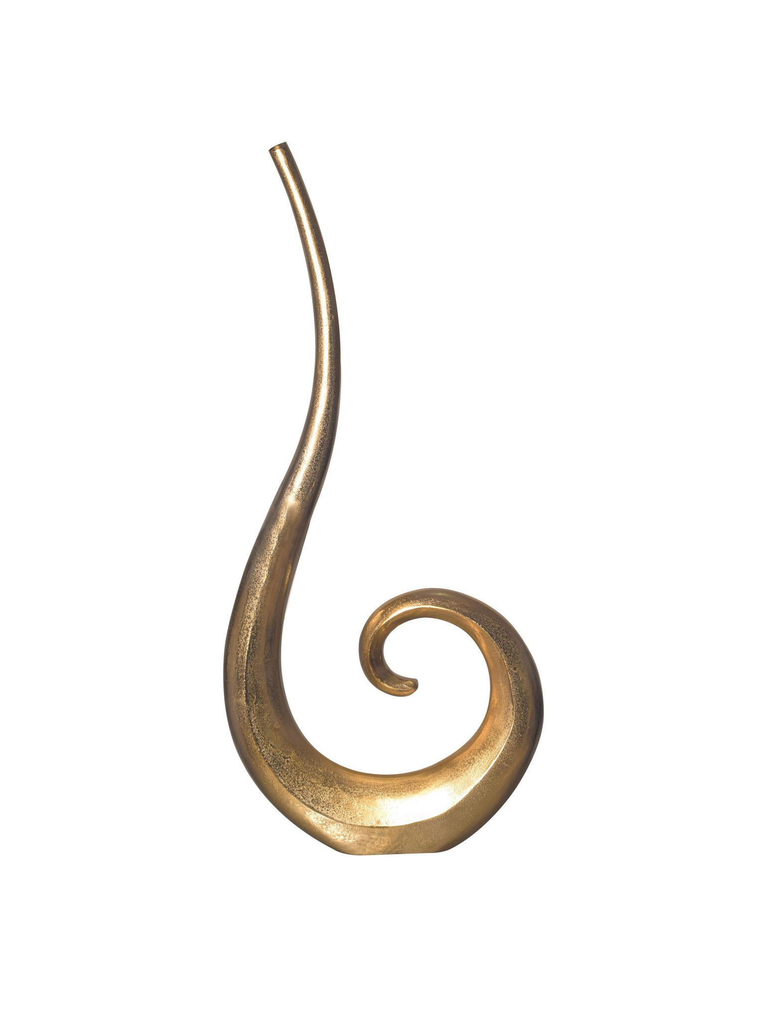 BODENVASE BAVENO, Aluminium, handgefertigt, Gold, 48 x 10 x 100 cm - Goldfarben, Metall (100cm) - KADIMA DESIGN