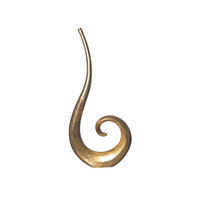 BODENVASE BAVENO, Aluminium, handgefertigt, Gold, 48 x 10 x 100 cm - Goldfarben, Metall (100cm) - KADIMA DESIGN