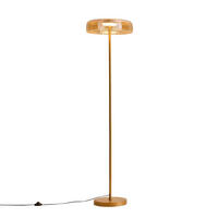 STEHLEUCHTE Riccardo, Bernstein und Gold, 165cm - Bernsteinfarben, Glas (165/42/165cm) - KOSILUM