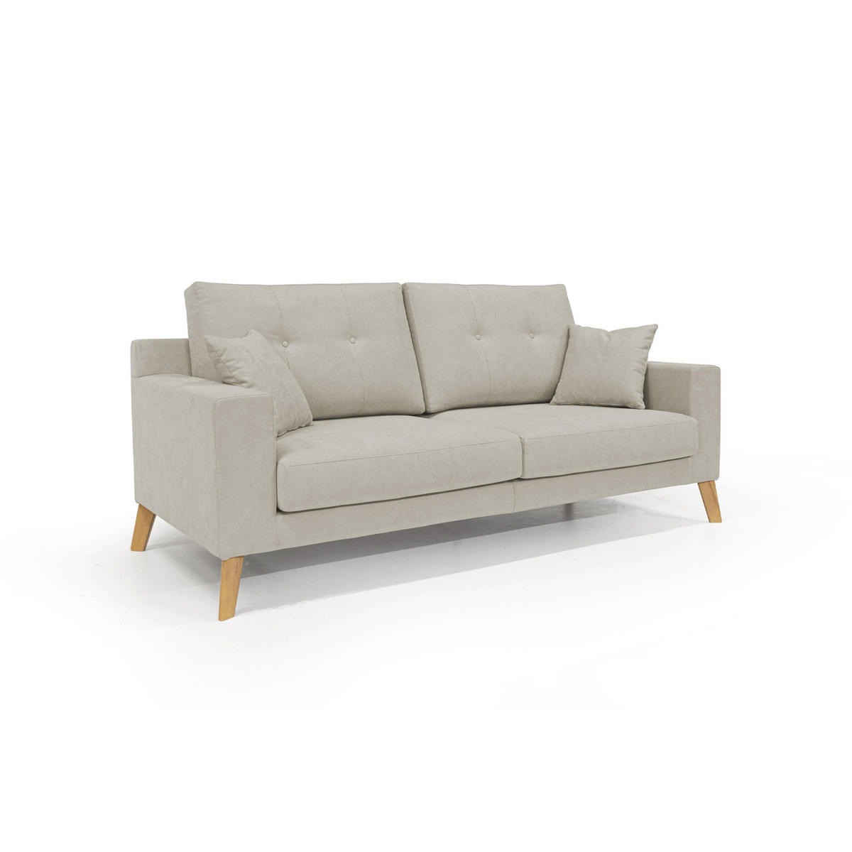 LINEARSOFA Danish - Creme, Textil (146/95/91cm) - Divani.store
