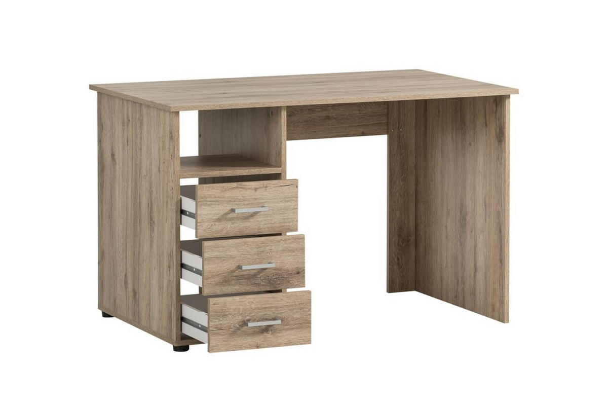 SCHREIBTISCH Fox Small 74x116x70 cm 3 Schubladen Eiche - Grün, Holz (70/116/74cm) - PROREGAL