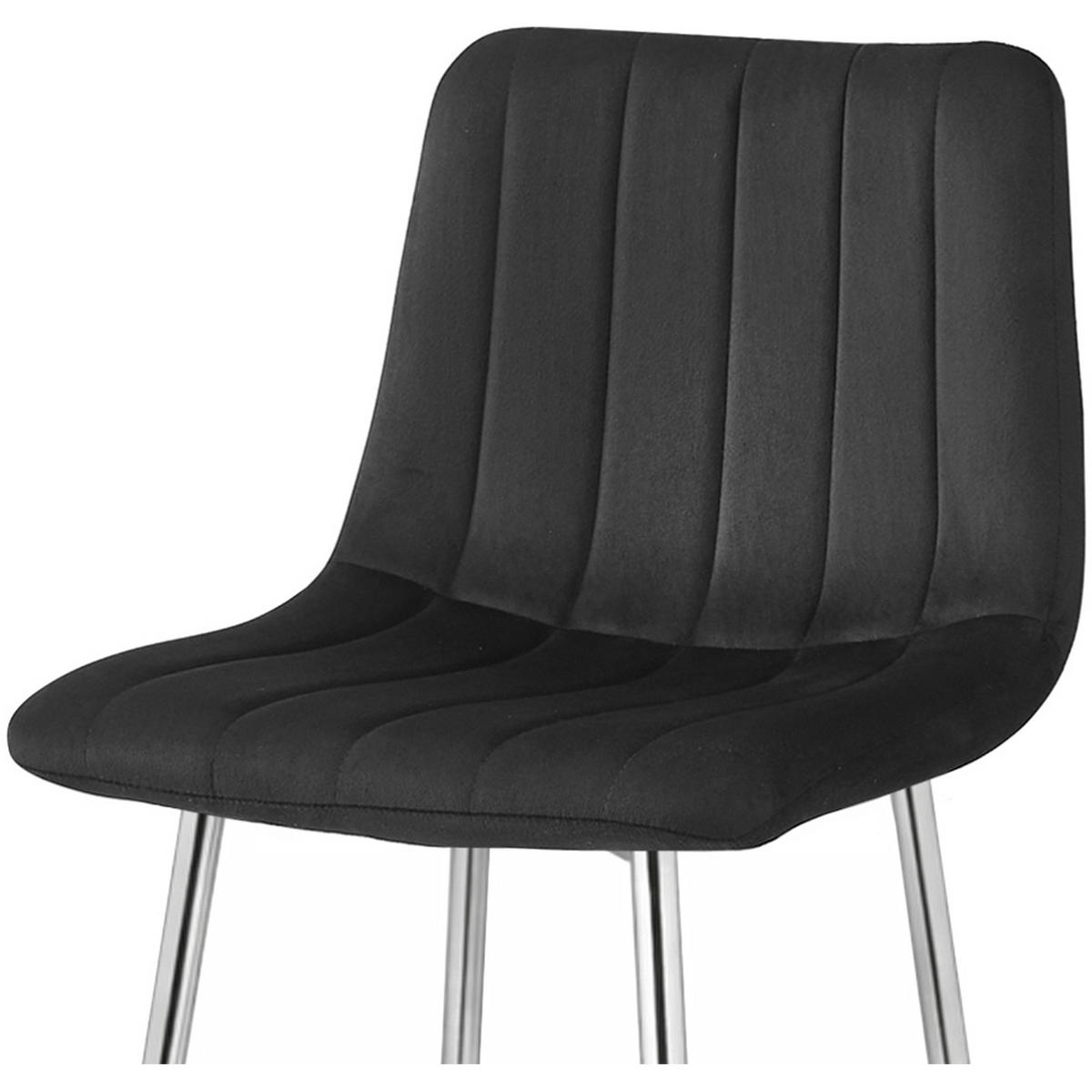 BARHOCKER Schwarz 43x49 cm POZZA Ergonomisches Sitzkissen - Schwarz, Metall (43/56/49cm)