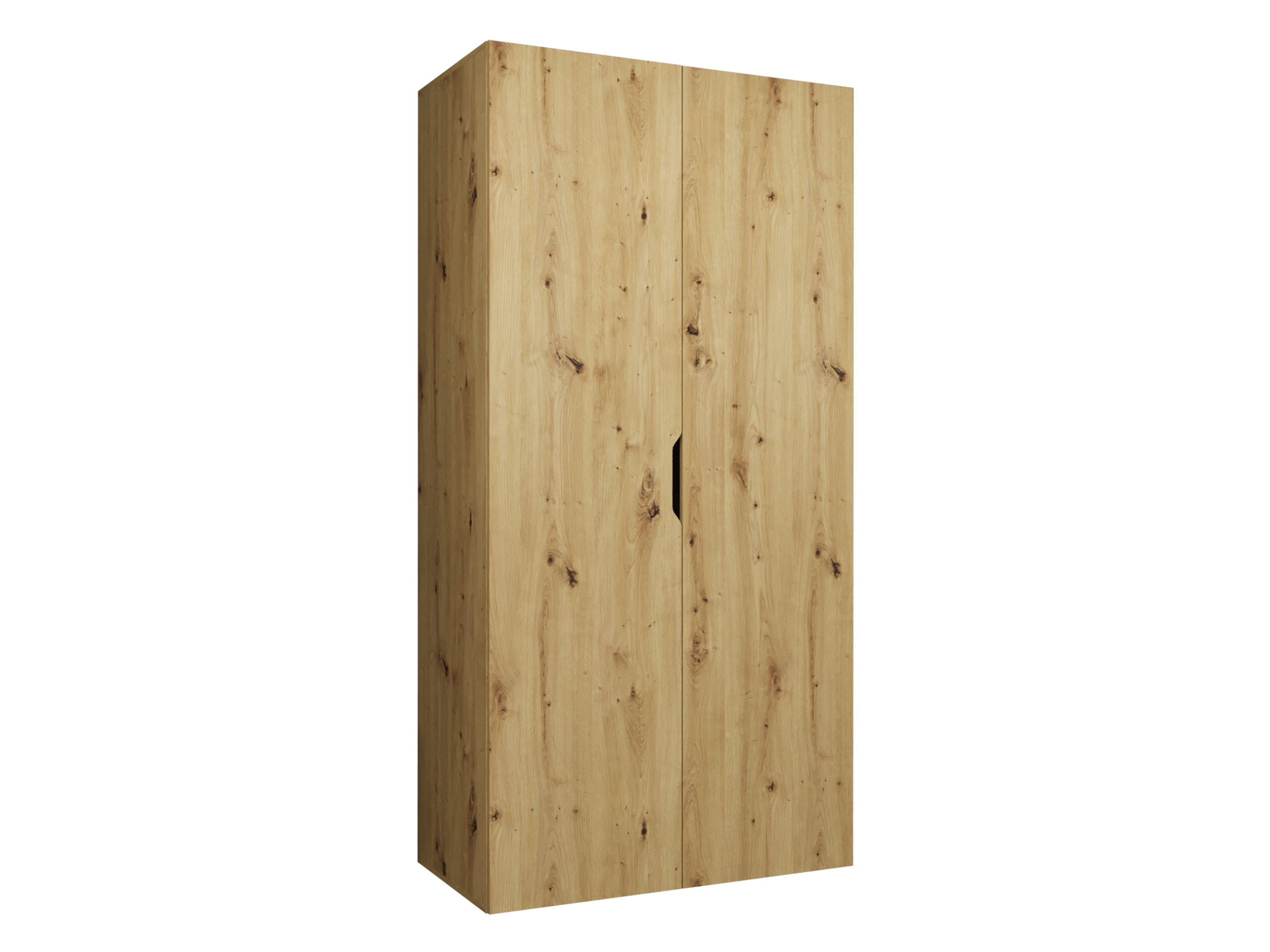 DREHTÜRENSCHRANK Malaga 100 - Eiche Artisan, Holzwerkstoff (100/202/52cm) - MIRJAN24