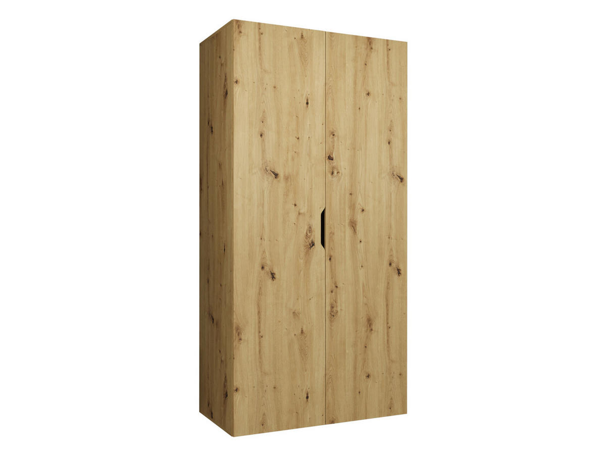 DREHTÜRENSCHRANK Malaga 100 - Eiche Artisan, Holzwerkstoff (100/202/52cm) - MIRJAN24