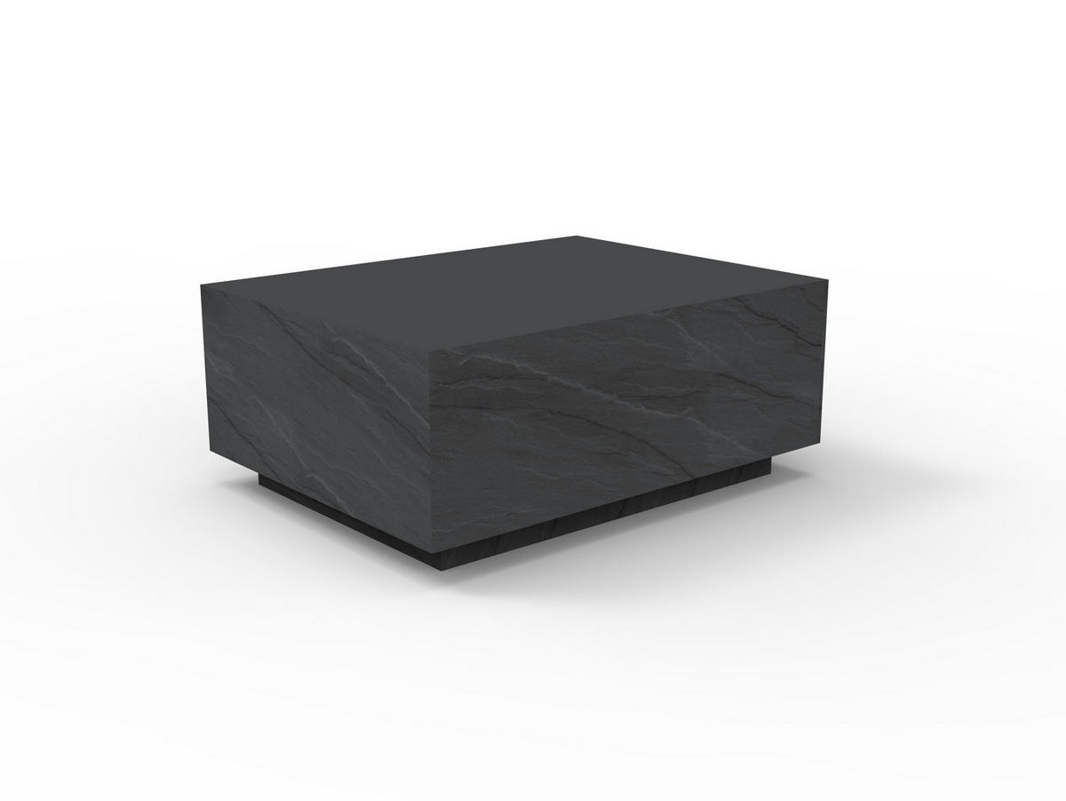 COUCHTISCH COLORADO aus GF-Beton Rechteck, Wetterbeständig, 86x66x36 cm - Dunkelgrau, Naturmaterialien (86/66/36cm) - Elementi