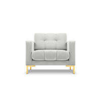 SESSEL Mamaia aus Samt silber - Silberfarben, Textil (92/75/87cm) - Micadoni