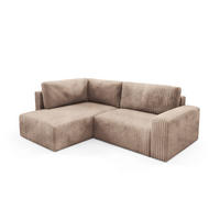 ECKSOFA Natalia Xl - Beige, Holzwerkstoff/Textil (182/245cm) - Fun Möbel