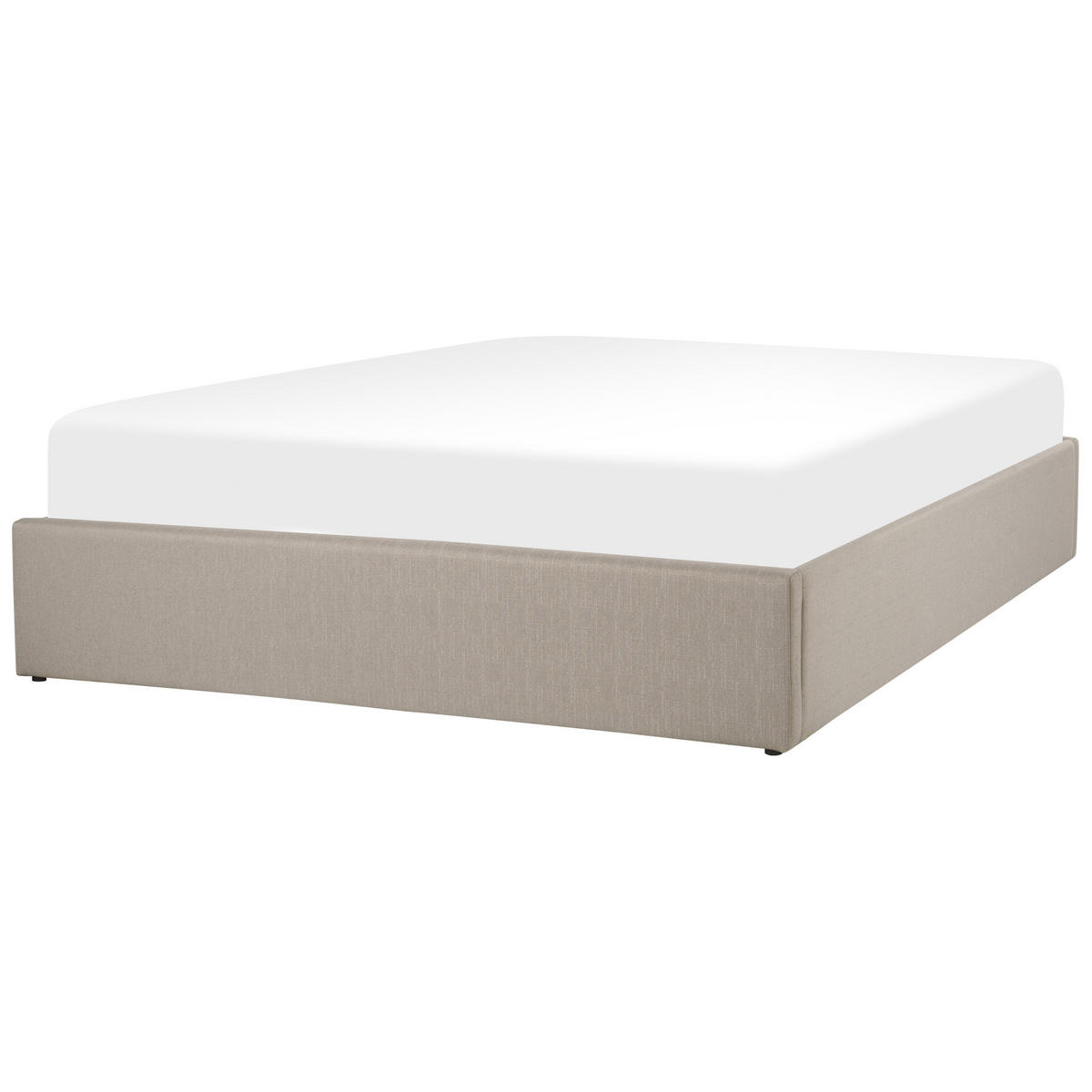 POLSTERBETT 160/200cm Beige Dinan - Beige, Textil (160/200cm) - Beliani