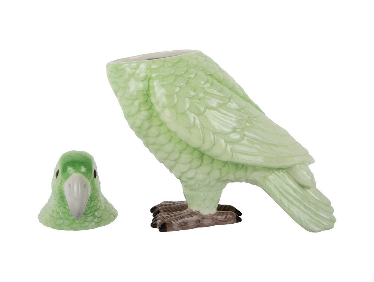 AUFBEWAHRUNGSBOX Bird 22/11/20 cm - Grün, Keramik (11/20/22cm) - Present Time