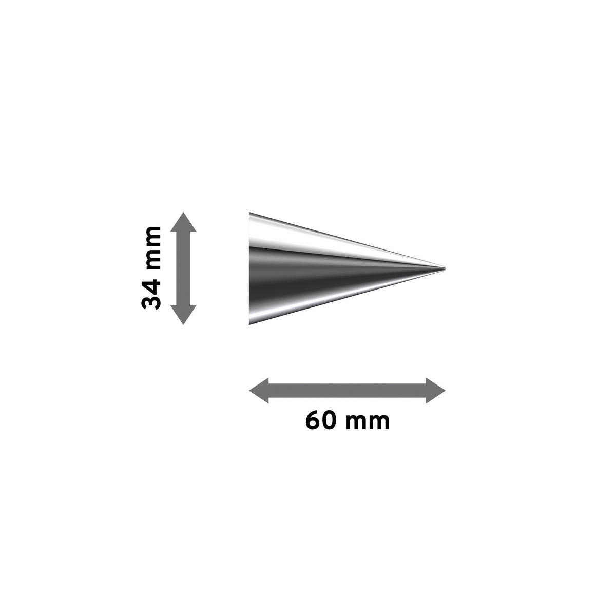 ENDSTÜCKE FÜR GARDINENSTANGEN 20 mm Ø, Savio Chrom, Packung 2 Stück - Chromfarben, Metall (6/3.4/3.4cm) - INTERDECO