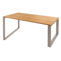 GARTENTISCH FLOATING Kunststoff Natur 210 cm - Naturfarben, Kunststoff/Metall (100/210/75cm) - riess-ambiente