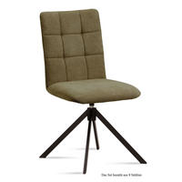 ESSZIMMERSTUHL drehbar (8er-Set) Debora 47x91x60 Schwarz/Olivgrün - Schwarz/Olivgrün, Kunststoff (60/91/47cm) - 58aufmkessel