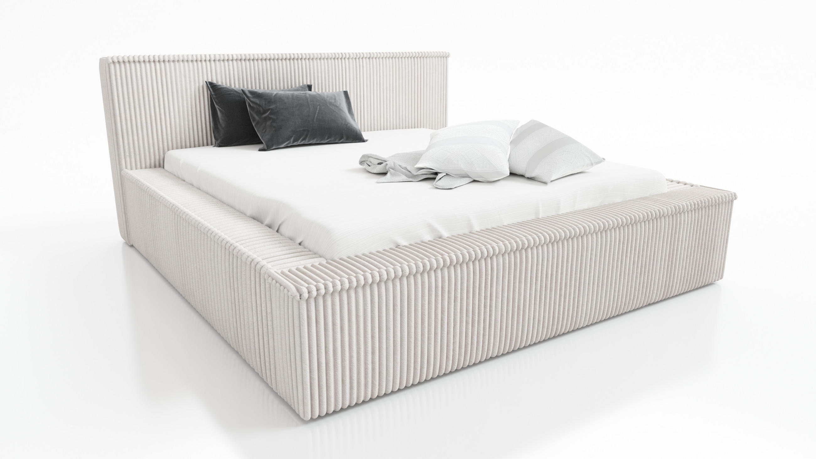 POLSTERBETT RIO 120x200 Beige - Beige, Textil (120/200cm) - A&J MöbelLand