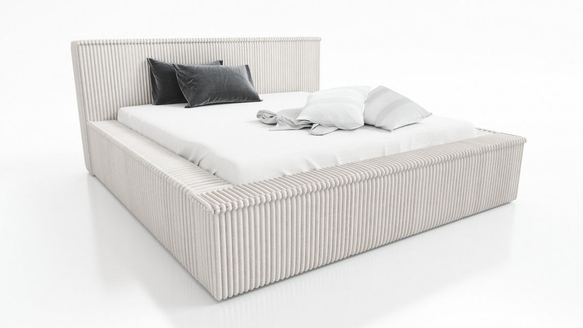 POLSTERBETT RIO 180x200 Beige - Beige, Textil (180/200cm) - A&J MöbelLand