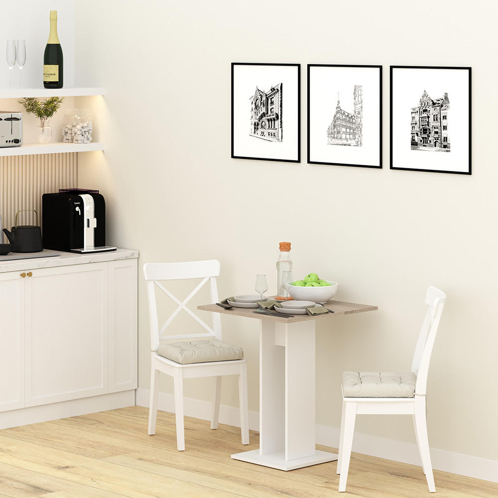 ESSTISCH Repose Sonoma 65 x 65 cm - Sonoma Eiche, Holzwerkstoff (65/65/78cm) - Vicco