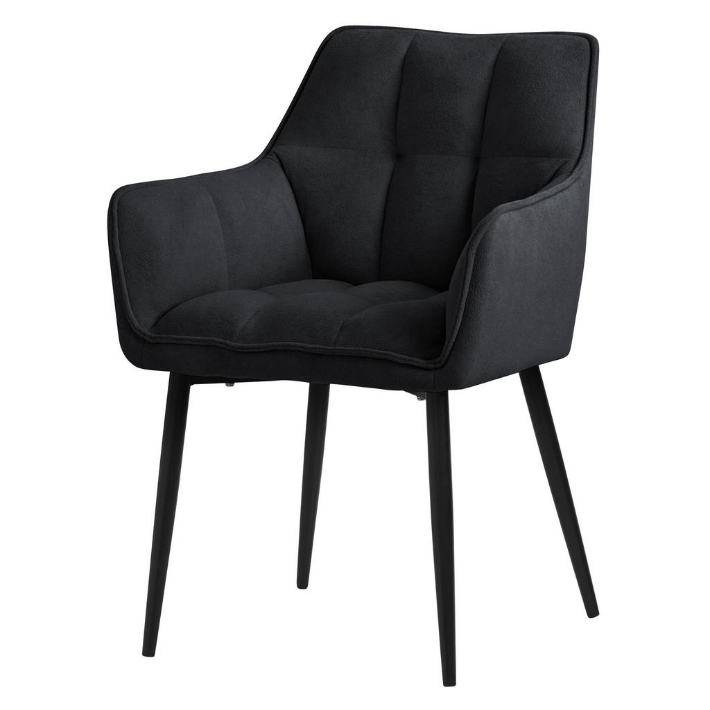 ML-DESIGN JÍDELNÍ ŽIDLE černá froté