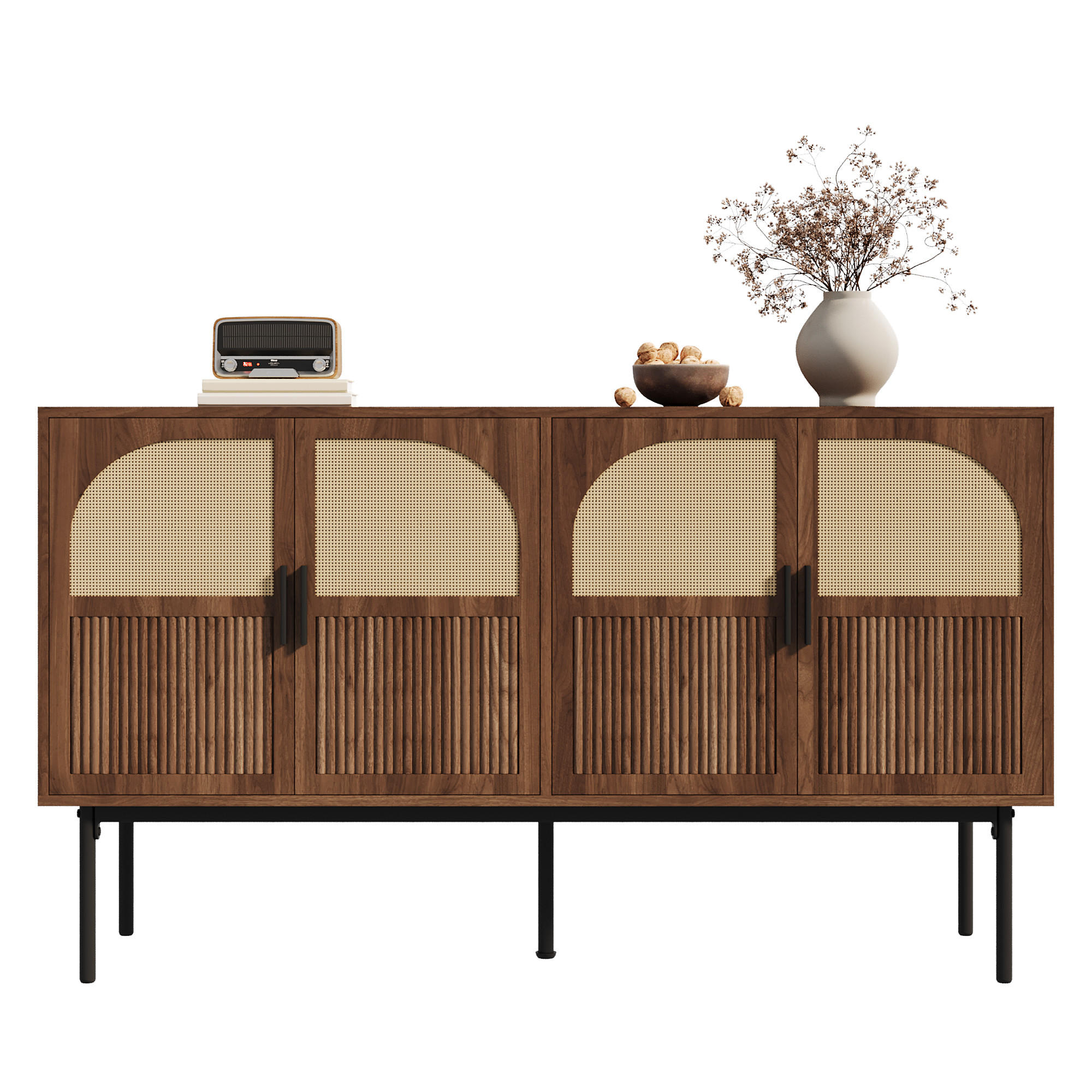 SIDEBOARD 140x40x80 Stauraum Modern Wohnzimmer Buffet - Naturfarben, Holzwerkstoff (40/80/140cm) - FLIEKS