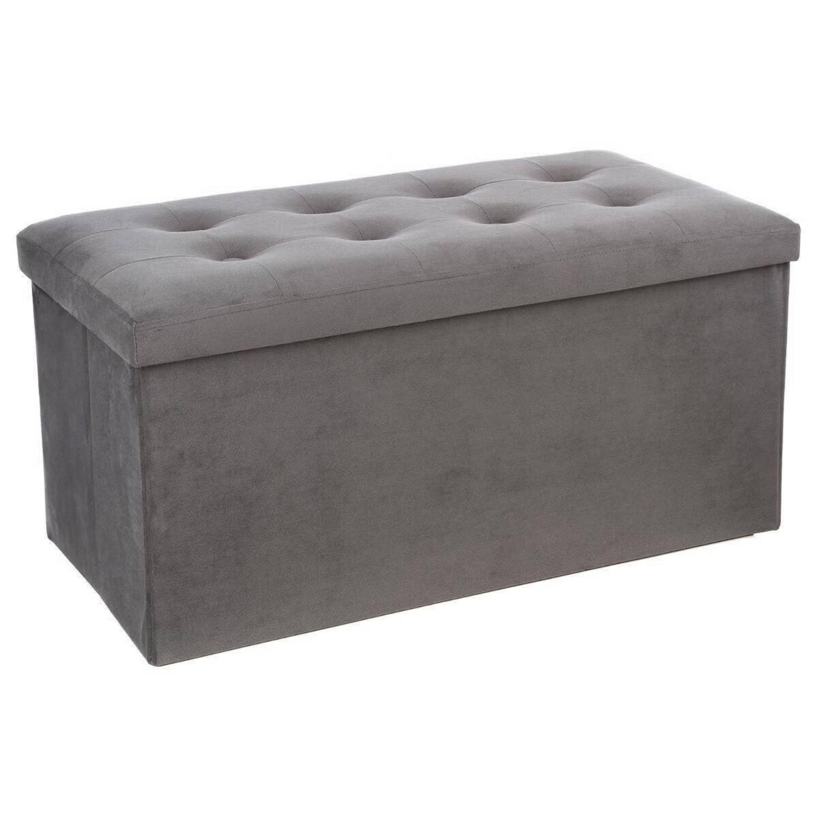 POUF mit Stauraum und Sitzfläche 76/38/38 cm - Anthrazit, Textil (38/38/76cm) - Atmosphera Createur d´interieur