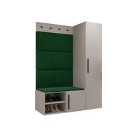 GARDEROBEN-SET Medi II - Kaschmir/Schwarz, Holzwerkstoff/Kunststoff (40/191/50cm) - MIRJAN24