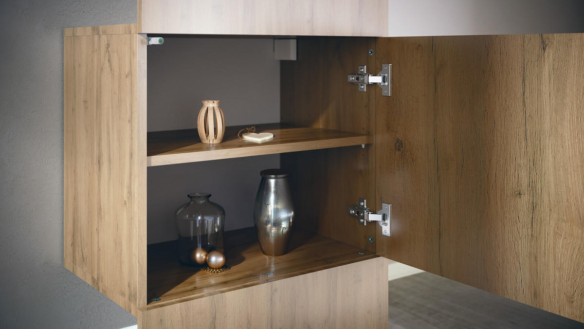 GARDEROBE Carlton Eiche Evoke - Eiche San Remo, Holzwerkstoff (52/193/35cm) - Vladon