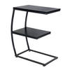 BEISTELLTISCH - Schwarz, Holzwerkstoff/Metall (25/47.5/57.5cm) - Relaxdays