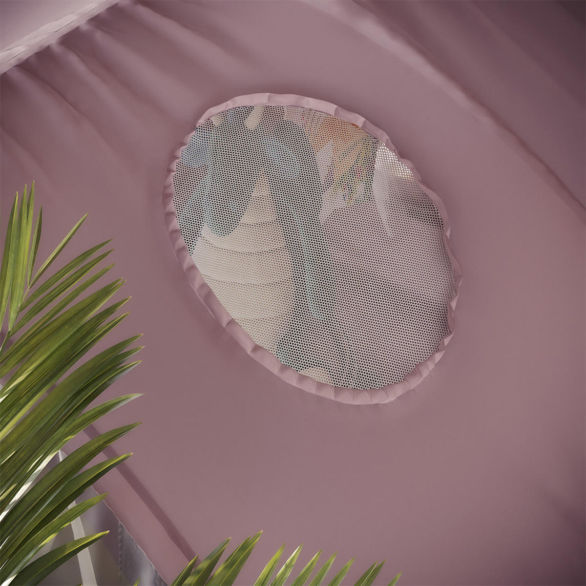 TUNNELZELT Kubby Rosa 100 x 80 cm mit Fenster und Netz - Pink, Textil (100/140cm) - VitaliSpa