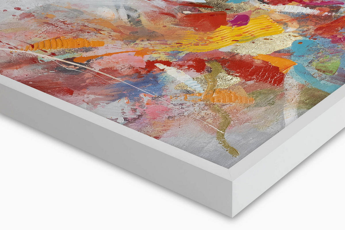 ACRYLBILD HANDGEMALT 80/80 cm - Multicolor/Grau, Holz/Textil (80/80cm) - KUNSTLOFT
