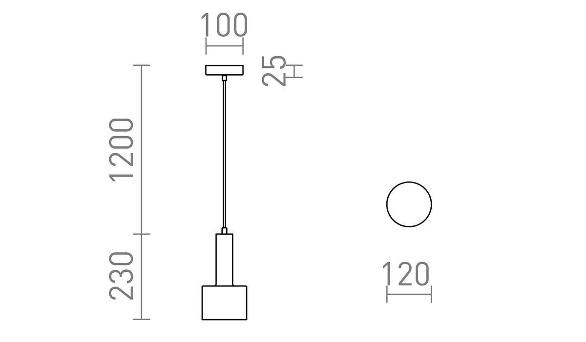 PENDELLEUCHTE GIULIA 12 Weiß 11 W - Weiß, Metall (30/30/120cm) - Rendl