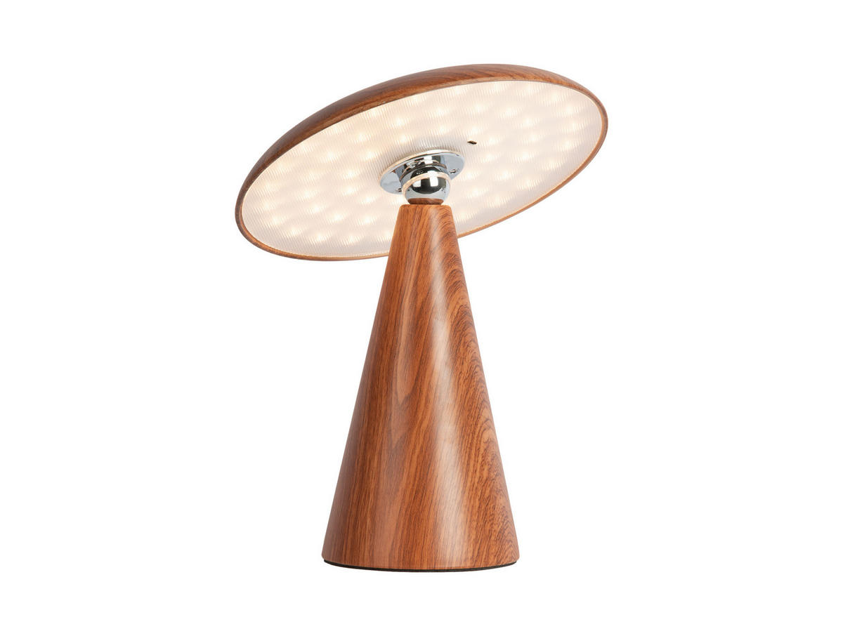 TISCHLAMPE Phoebe LED - Holz - 26 cm - Orange, Kunststoff (23/23/26cm) - Leitmotiv