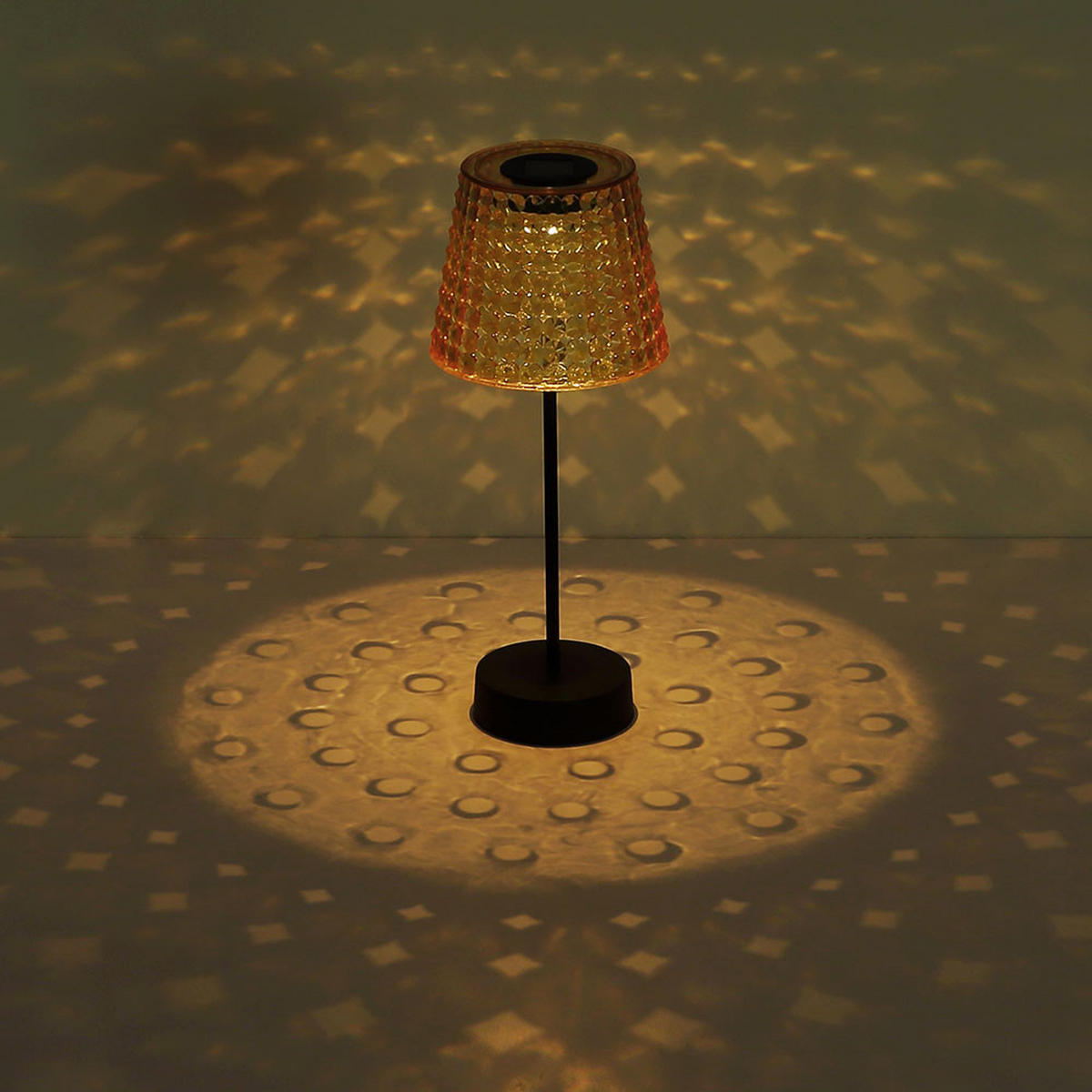 LED AUSSENLEUCHTE Kristalloptik Schwarz 2er Set - Schwarz, Kunststoff (12.5/12.5/29cm) - Globo Lighting