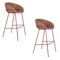 BARHOCKER Feston Rückenlehne 76 cm Rot - 2 er Set - Rot, Kunststoff (54.5/98.5/53cm) - Zuiver